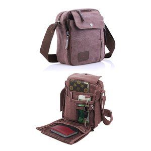 Canvas Sport Crossbody Shoulder Bag With Adjustable Shoulder Strap (Purple)